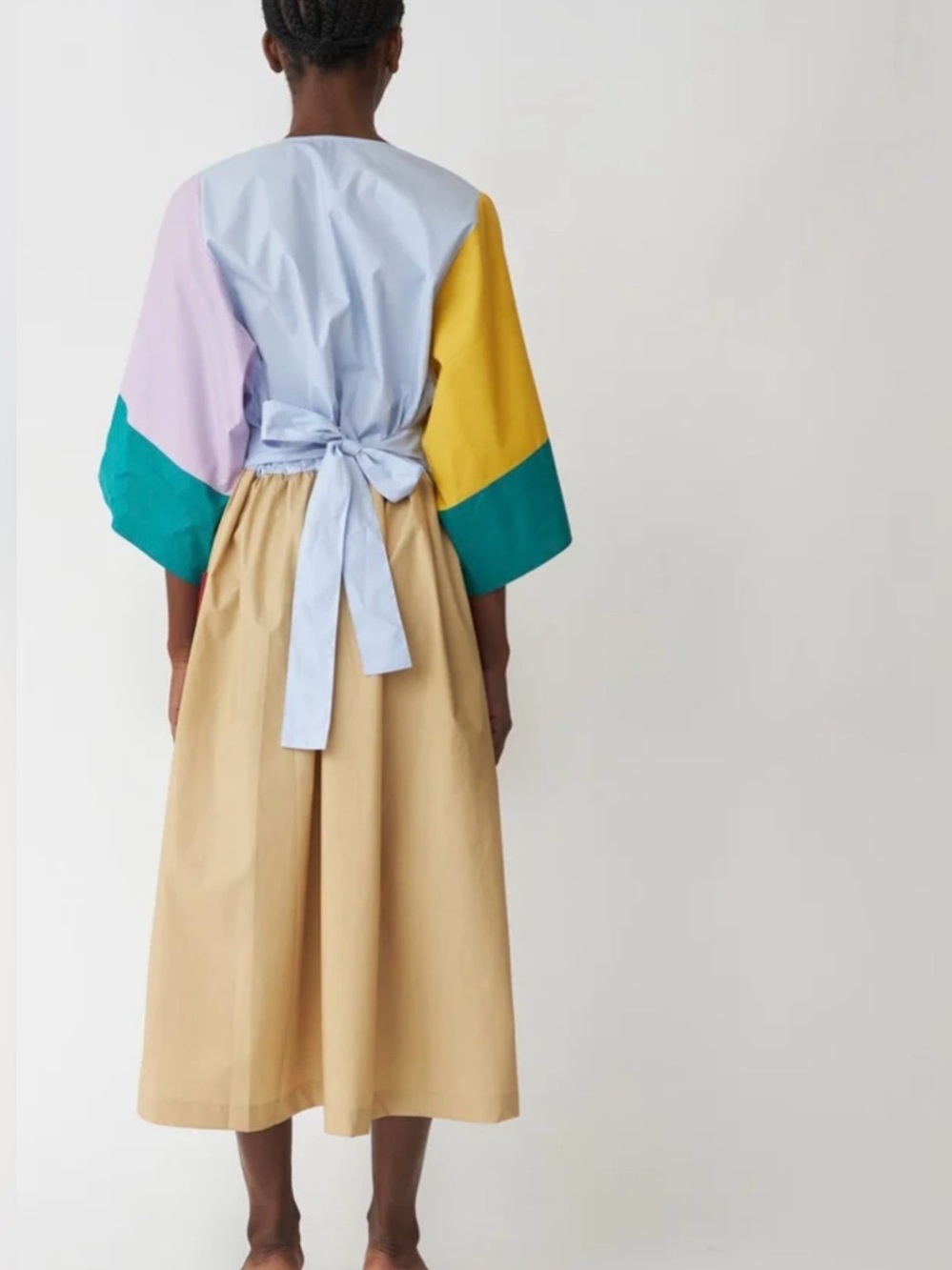 Stella Nova Celeste Colorblock Poplin Dress In Multicolor XS - Picture 2 of 7